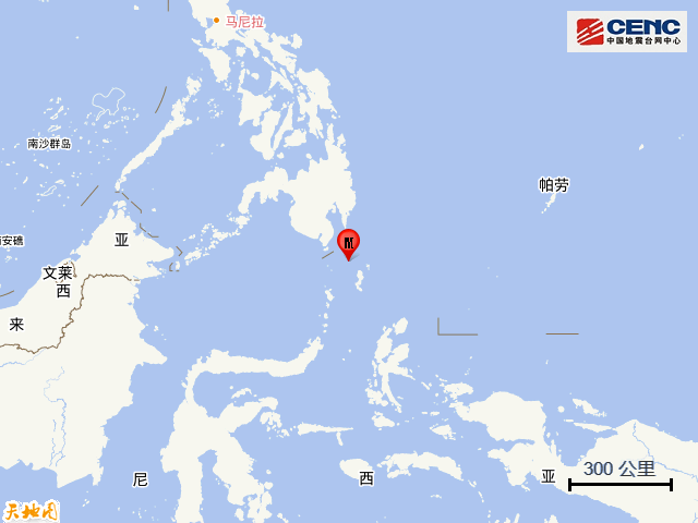 印尼塔劳群岛发生6.6级地震，震源深度90千米